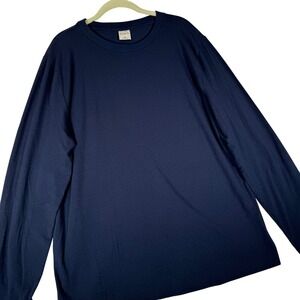 Soma Men's Sleepwear XL Navy Blue Cotton‎ Modal Blend Crewneck Lounge Top Casual